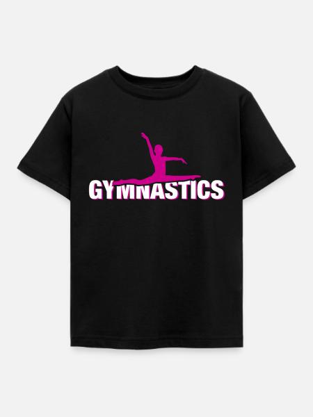 Gymnastik - Kinder T-Shirt - Schwarz