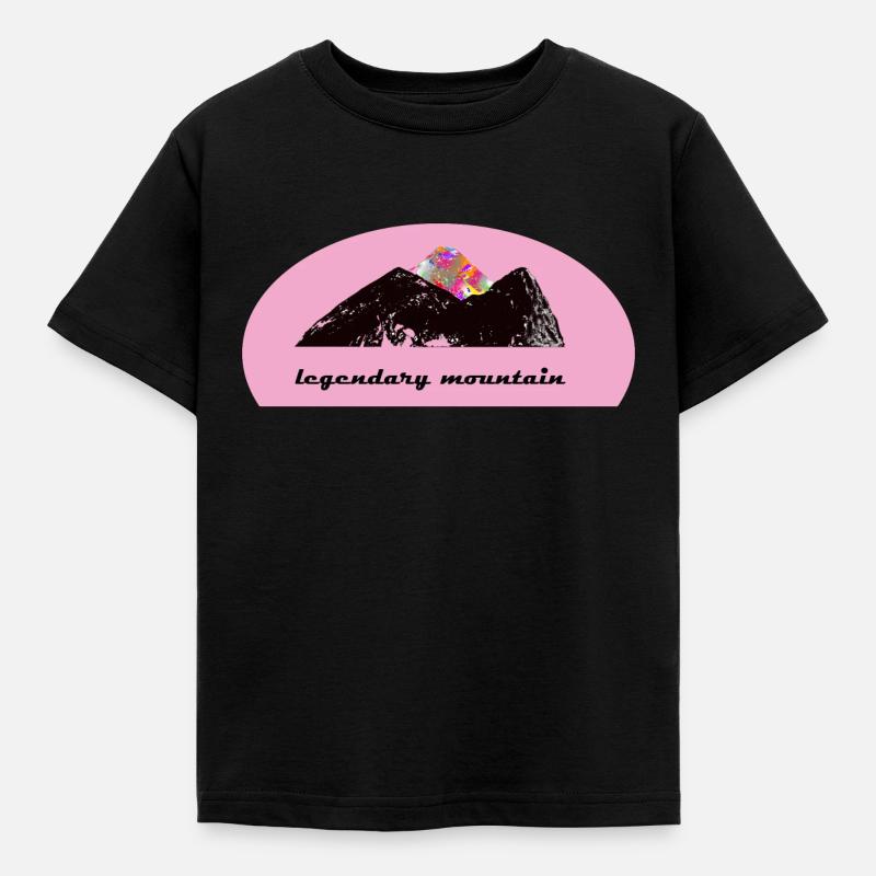 Legendary Mountain - Kinder T-Shirt - Schwarz