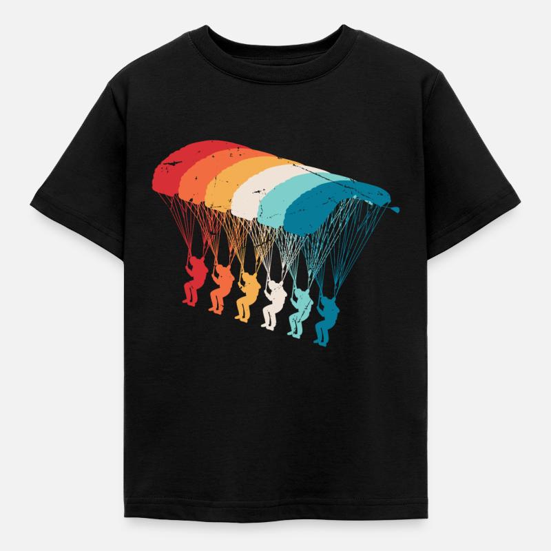 Skydive Evolution: Skydiver Design - Kids' T-Shirt - black