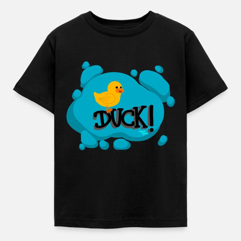 Duck! -CB - Kids' T-Shirt - black