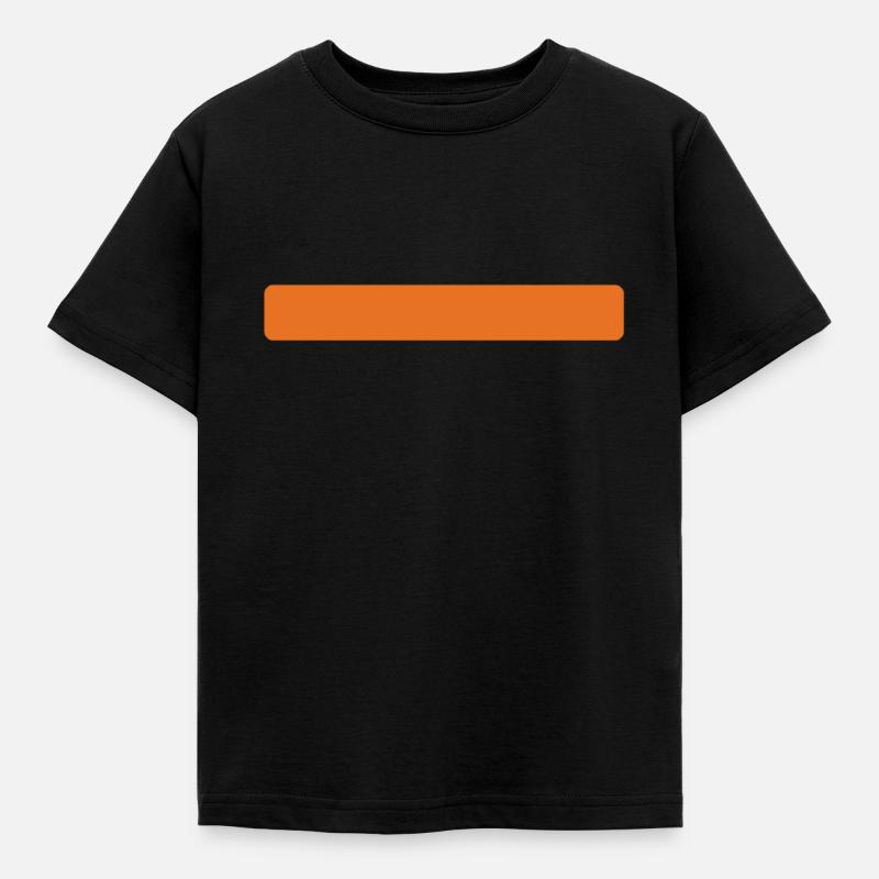 Rayures orange - T-shirt Enfant - noir