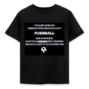 Frauenfußball - Kinder T-Shirt - Schwarz - Vorne - AI Model Kid Female (0cm)