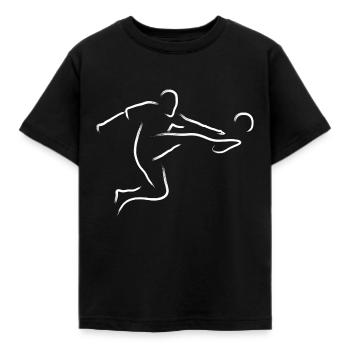 Football - T-shirt Enfant - noir - Devant - AI Model Kid Female (0cm)