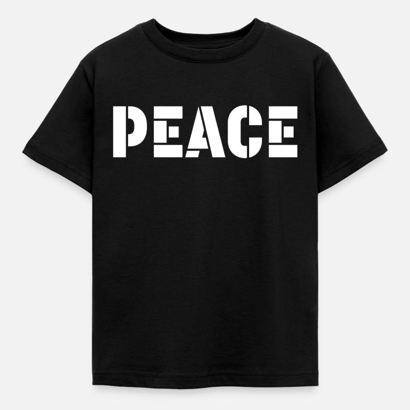 peace Tshirt white - Kinder T-Shirt - Schwarz