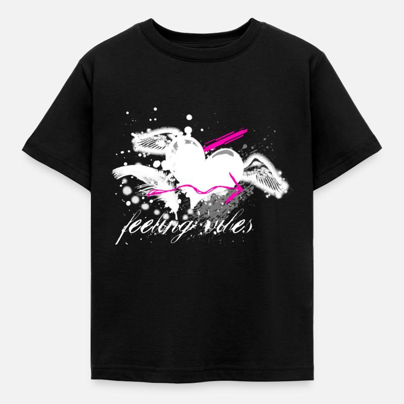 Feeling Vibes - Kinder T-Shirt - Schwarz