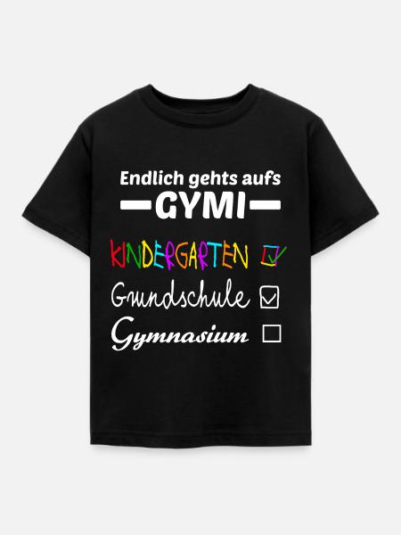 Gymnasium Einschulung Geschenk - Kinder T-Shirt - Schwarz