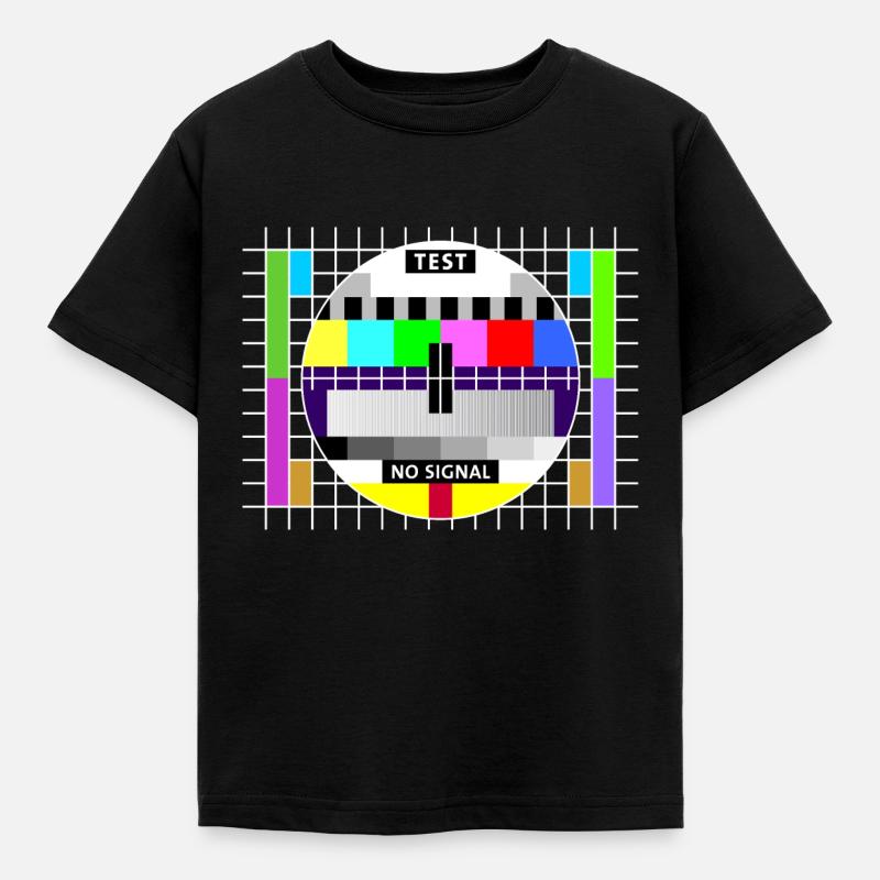 Image test card status no signal screen Display - T-shirt Enfant - noir