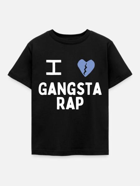 Ich liebe Gangsta Rap - Kinder T-Shirt - Schwarz