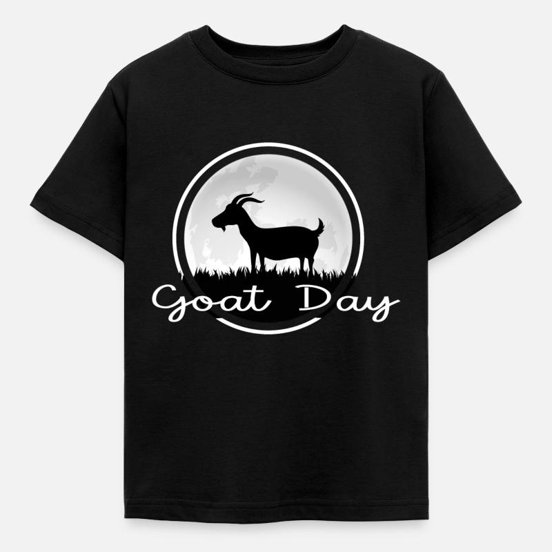 Chèvre Chèvre Clair de lune « jour de chèvre » barbe de chèvre - T-shirt Enfant - noir