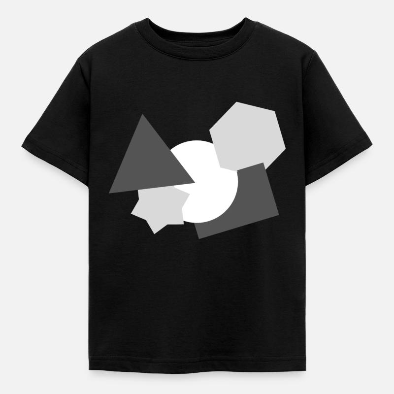 Formen - Kinder T-Shirt - Schwarz