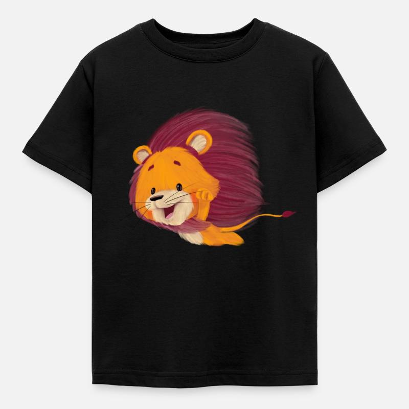 Lio Löwe - Kinder T-Shirt - Schwarz