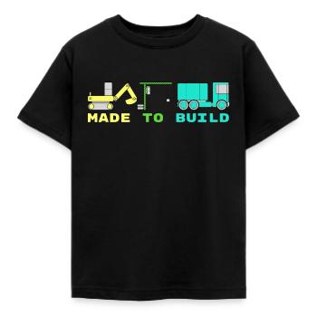 Baustelle - Kinder T-Shirt - Schwarz - Vorne - AI Model Kid Female (0cm)