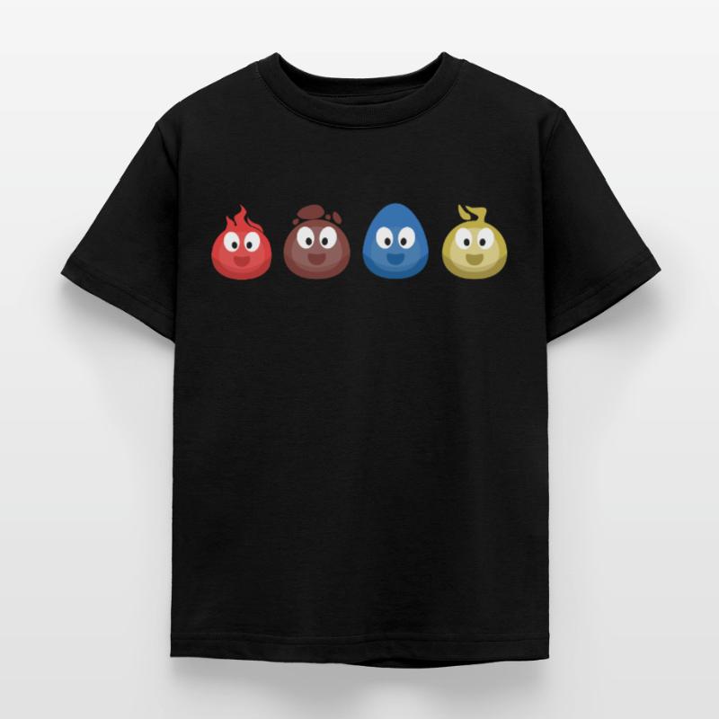 4 Elementi (Fuoco, Terra, Acqua, Aria) (Bolla) Maglietta per bambini