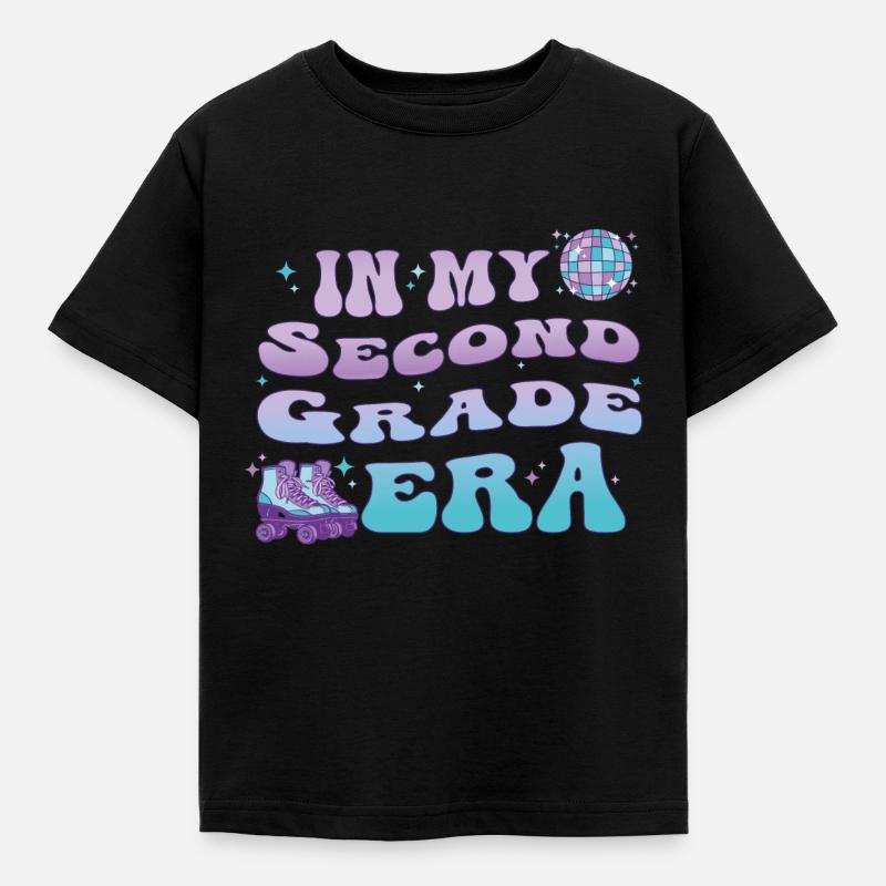 Retour à l’école dans mon enseignant de l’ère de la 2e année - T-shirt Enfant - noir
