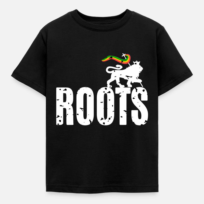 Roots Reggae - Kinder T-Shirt - Schwarz