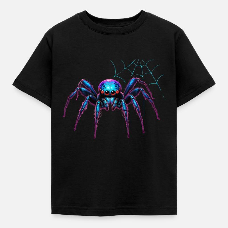 Edderkop - Børne-T-shirt - sort