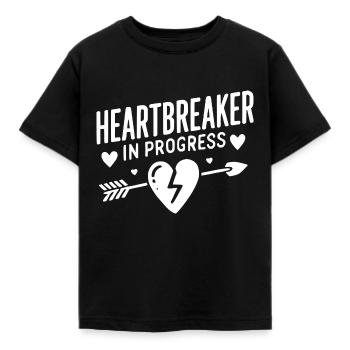 Heartbreaker in Progress - Kids' T-Shirt - black - Front - AI Model Kid Female (0cm)