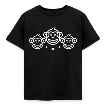 Party Monkey Group - Kids' T-Shirt - black - Front - AI Model Kid Female (0cm)