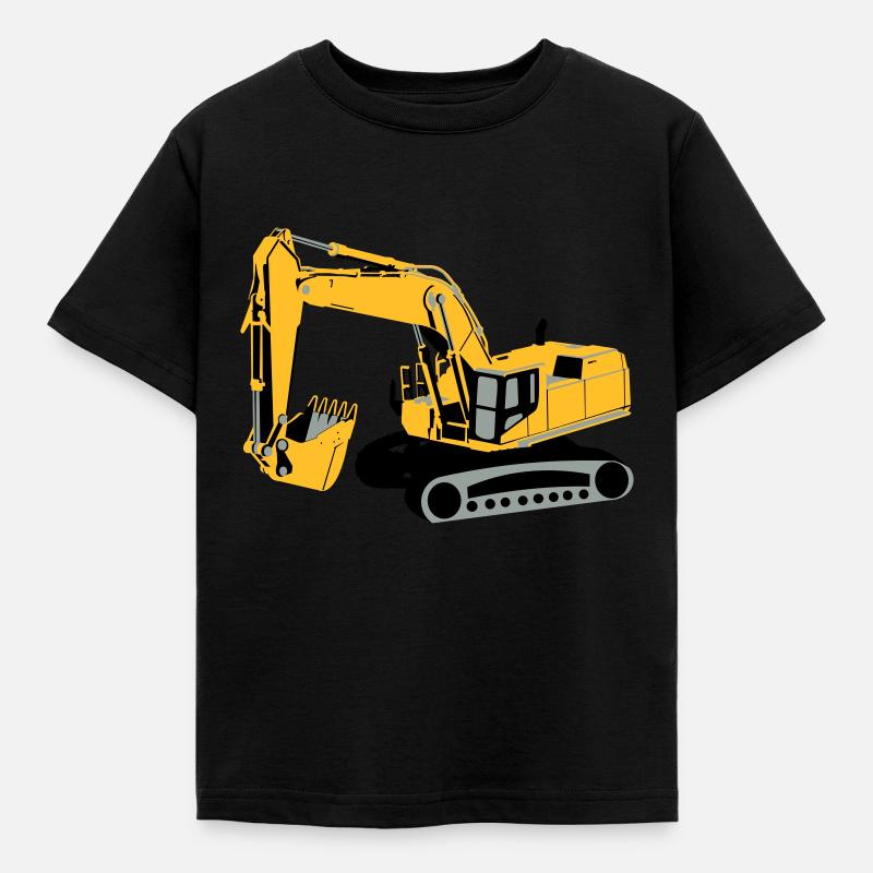Bagger | Excavator - Kinder T-Shirt - Schwarz