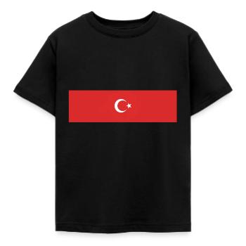 Türkiye - Türkei - Turkey - Ay Yildiz - Kinder T-Shirt - Schwarz - Vorne - AI Model Kid Female (0cm)