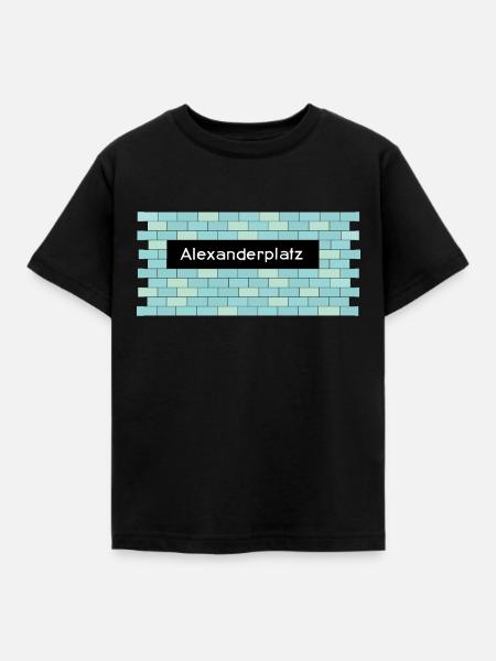 U-Bahnhof Alexanderplatz - Kinder T-Shirt - Schwarz