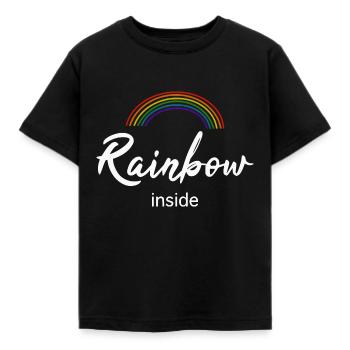 Rainbow inside - Kinder T-Shirt - Schwarz - Vorne - AI Model Kid Female (0cm)