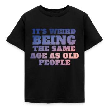 Lustiger Spruch alt werden Senioren Spaß Englisch - Kinder T-Shirt - Schwarz - Vorne - AI Model Kid Female (0cm)