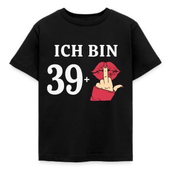 40 Jahre Geburtstagsspruch Runder Geburtstag 40. - Kinder T-Shirt - Schwarz - Vorne - AI Model Kid Female (0cm)
