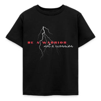 Sei ein Krieger - Kinder T-Shirt - Schwarz - Vorne - AI Model Kid Female (0cm)