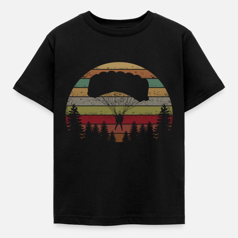 Skydive Evolution: Skydiver Design - Kids' T-Shirt - black