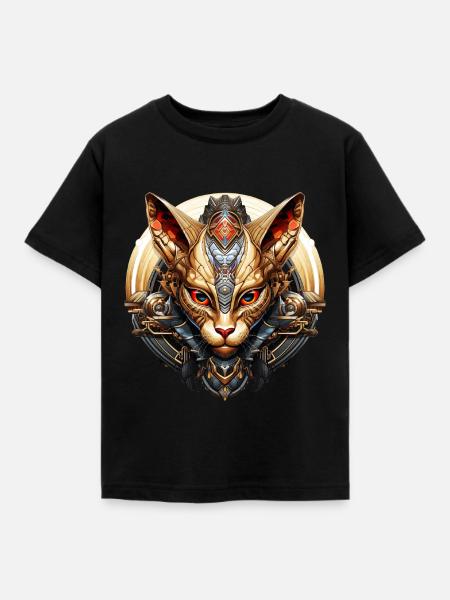 Sphinx Katze - Kinder T-Shirt - Schwarz
