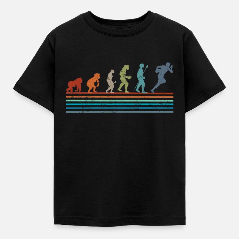 Vintage Rugby Retro Evolution - Kids' T-Shirt - black
