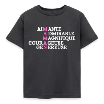 maman aimante admirable magnifique courageuse - T-shirt Enfant - charbon - Devant - AI Model Kid Female (0cm)