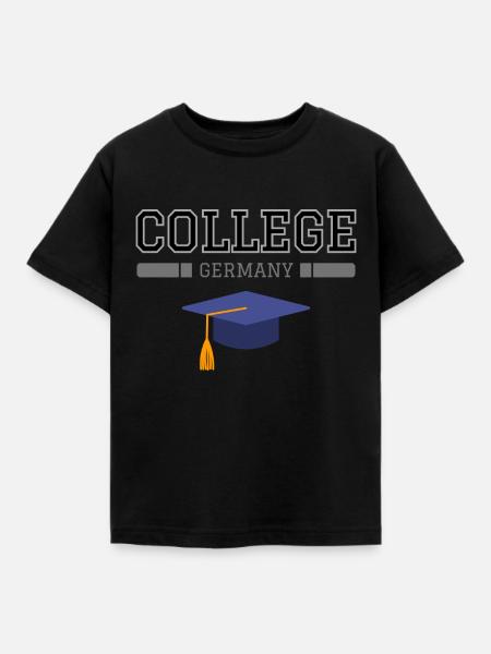 College - Kinder T-Shirt - Schwarz