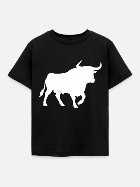 stier - Kinder T-Shirt - Schwarz