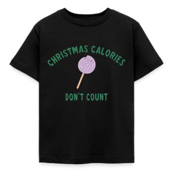 Christmas calories don't count - T-shirt Enfant - noir - Devant - AI Model Kid Female (0cm)