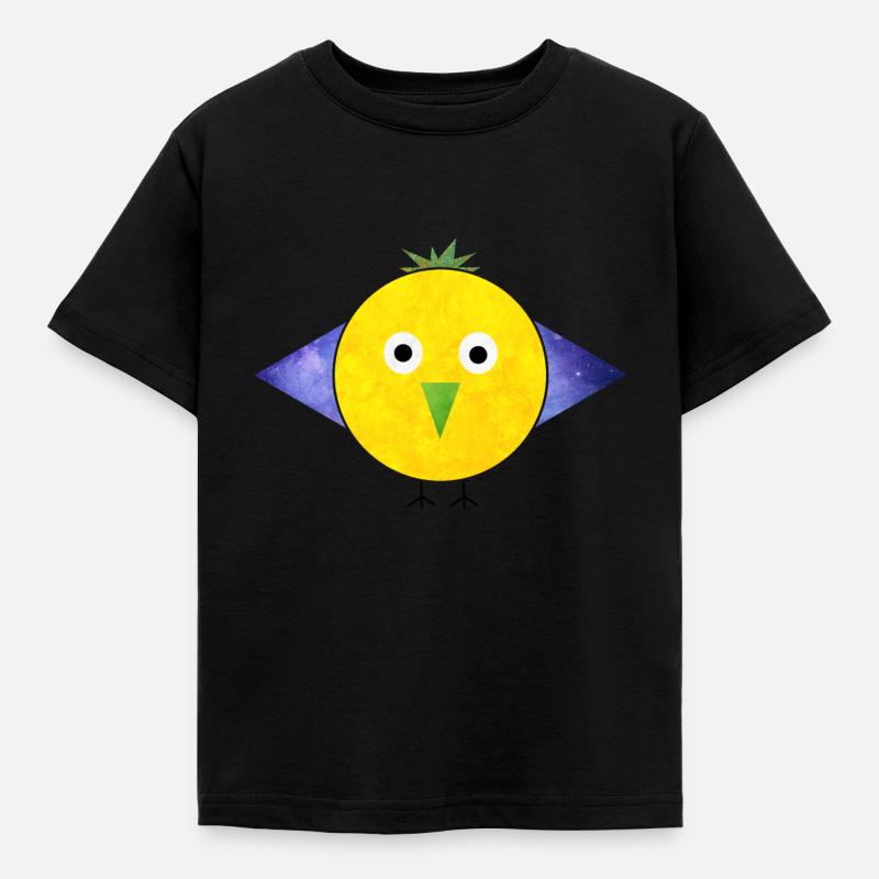 Vogel - Kinder T-Shirt - Schwarz