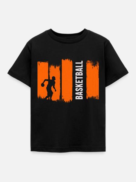 Basketball Basketballer rebound allstar - Kinder T-Shirt - Schwarz