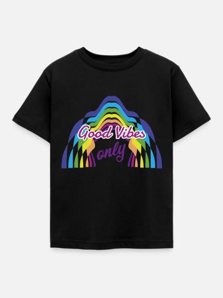 Nur gute Laune - Kinder T-Shirt - Schwarz