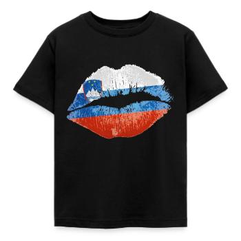 Kiss (Slovénie) - T-shirt Enfant - noir - Devant - AI Model Kid Female (0cm)