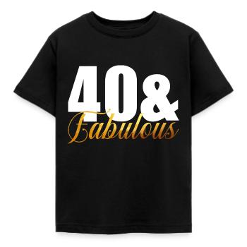 40 & Fabuleux - T-shirt Enfant - noir - Devant - AI Model Kid Female (0cm)
