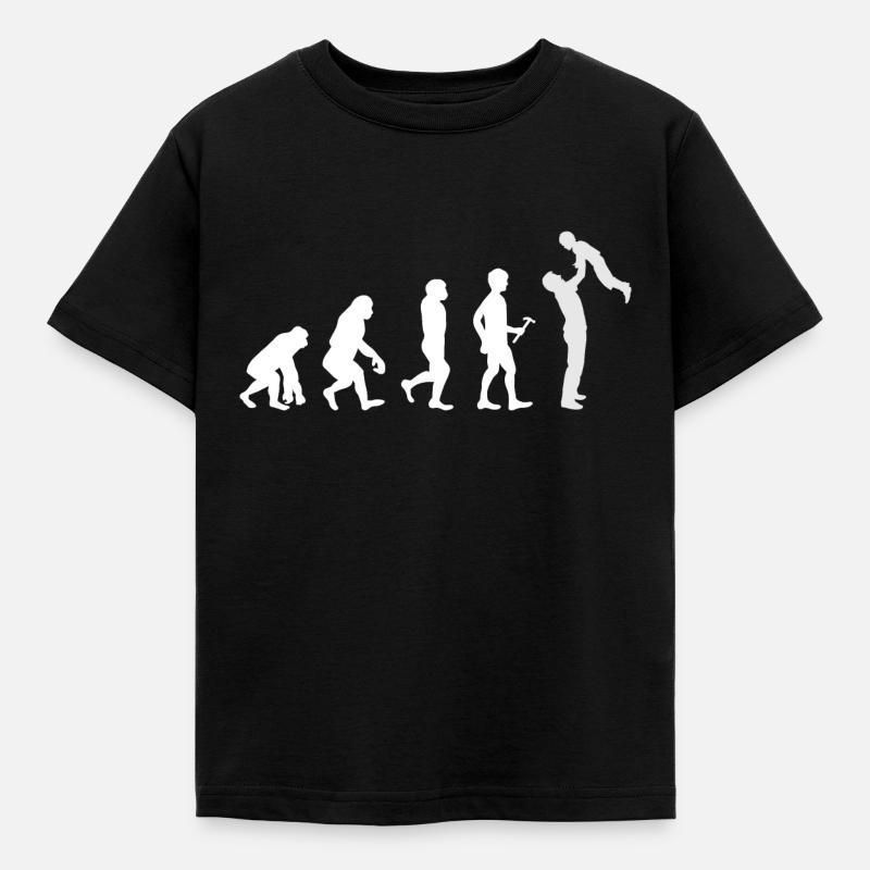 Evolution Dad - Kids' T-Shirt - black