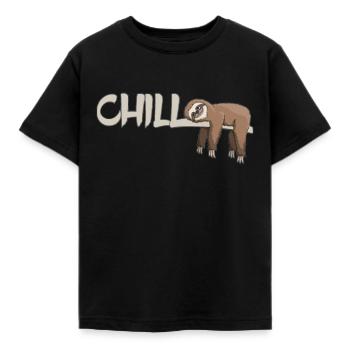 Chill - Kids' T-Shirt - black - Front - AI Model Kid Female (0cm)