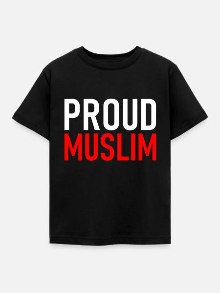 Proud Muslim - Muslime - Islam - Kinder T-Shirt - Schwarz