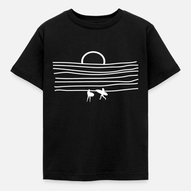 Surfen Surf Wellenreiten Sup - Maglietta per bambini - nero