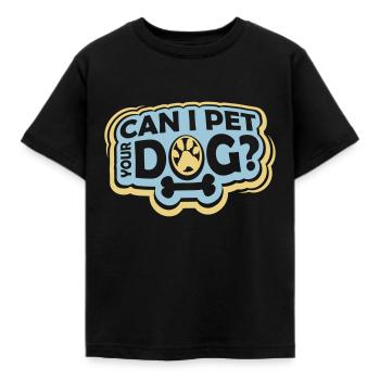 Caressez votre chien en disant - T-shirt Enfant - noir - Devant - AI Model Kid Female (0cm)