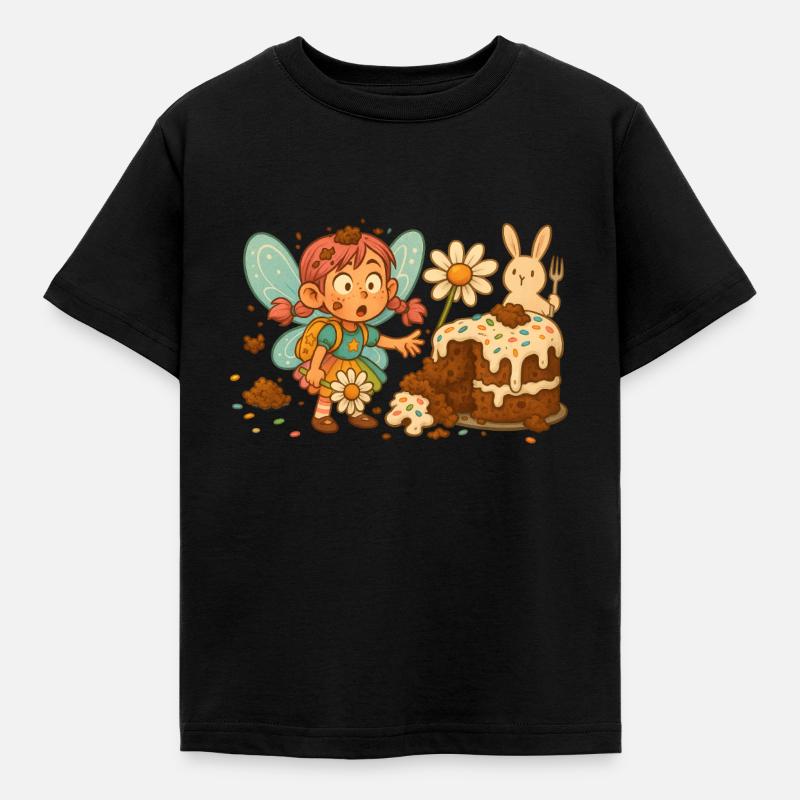 Kuchenexplosion von Fee - Kinder T-Shirt - Schwarz