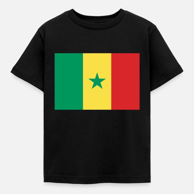 Sénégal - drapeau - T-shirt Enfant - noir