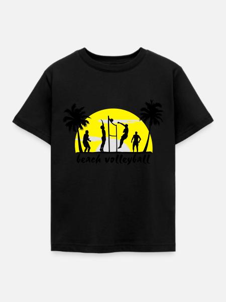 beach volleyball - Kinder T-Shirt - Schwarz