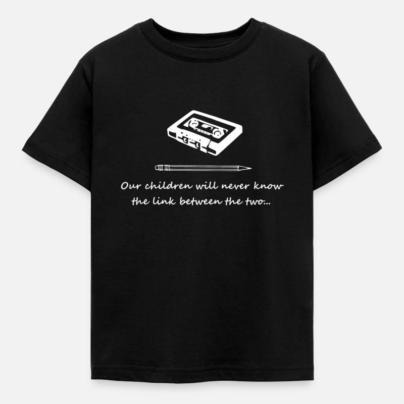 Tape Link White - Kinder T-Shirt - Schwarz